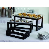 American Metalcraft, Set of 3 Risers, Black, Lacquered Wood Frame
