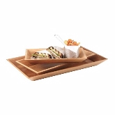 American Metalcraft, Rectangular Tray, 14 1/4" x 7 1/2" x 1 1/2", Bamboo