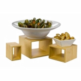 American Metalcraft, Riser Set, Natural Bamboo
