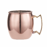 American Metalcraft, Moscow Mule Mug, 16 oz, Satin Finish, Copper, Brass Handle