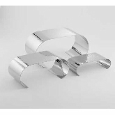 American Metalcraft, Set of 3 Risers, S/S, Curled Ends, Hammered Finish