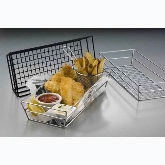 American Metalcraft, Sandwich Basket, Grid, Rectangular, Chrome, 13" x 6" x 2 1/2"