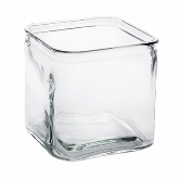 American Metalcraft, Square Jar, 72 oz, Glass, 5 3/4" x 5 3/4" x 6"