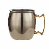 American Metalcraft, Moscow Mule Mug, 16 oz, Satin Finish, Gold, Brass Handle