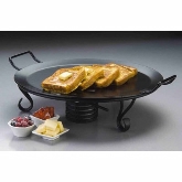 American Metalcraft, Griddle w/Stand, 18" dia., Wrought Iron, Black