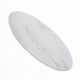 American Metalcraft, Oval Serving Board, 25 1/2"L x 10 1/4"W, White Marble, Melamine