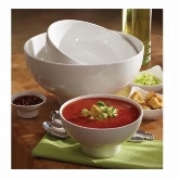 American Metalcraft, Prestige Bowl, 124 oz, 10" dia., Porcelain, White