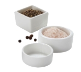 American Metalcraft, Salt & Pepper Dish, Round, 1 oz, White