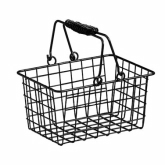 American Metalcraft, Rectangular Basket, w/ Double Handle, Black Wire, 9" x 7" x 5"