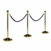 American Metalcraft, Barrier Post and Base System, Gold, 15" x 40"