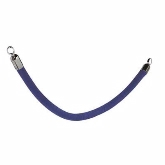American Metalcraft, Barrier System Rope, Blue and Chrome, Velour, 60"