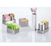 American Metalcraft, Sugar Packet/Cube Holder, Rectangular, S/S, Satin Finish