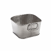 American Metalcraft, Hammered Square Tub, 1 3/8 qt, S/S