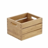American Metalcraft, Rectangular Box, 7 1/2"L x 6 1/4"W x 4 3/4"H, Bamboo