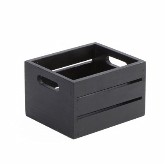 American Metalcraft, Rectangular Box, 7 1/2"L x 6 1/4"W x 4 3/4"H, Black, Wood
