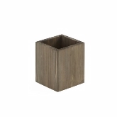 American Metalcraft, Square Box, 3 7/8"L x 3 7/8"W x 4 3/4"H, Vintage, Wood
