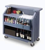 Cambro, Cambar Portable Bar, 54" L, Removable 5 Bottle Speed Rail, Granite Gray