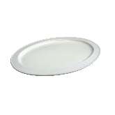 Bon Chef, Oval Serving Tray, 18" x 24 3/4", White, Aluminum w/Sandstone
