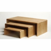 G.E.T., Riser Set, Bamboo, 3 Risers, Larger Riser: 12" x 24" x 8"