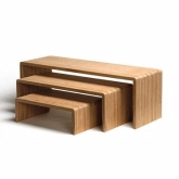 G.E.T., Riser Set, Bamboo, 3 Risers, Larger Riser: 8" x 24" x 8"