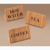 CAL-MIL, "COFFEE" Beverage Sign, 3" x 2", Bamboo