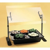 CAL-MIL, Portable Sneeze Guard, 48", Black Metal Frame