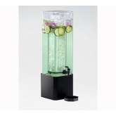 CAL-MIL, Square Mission Beverage Dispenser, 3 gallon, Glass/Black Metal