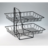 CAL-MIL, 2-Tier Display/Server, 18" x 15", Wire