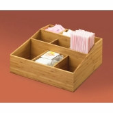 CAL-MIL, 9-Compartment Coffee Amenity Organizer, 5 1/2" H, Bamboo