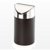 CAL-MIL, Countertop Trash Bin, Midnight Bamboo, 5" x 5" x 7"