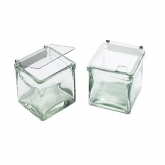 CAL-MIL, Lid for 4" x 4" Glass Jars, w/Metal Hinge