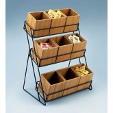 CAL-MIL, Bin Display, 13" x 9 1/2" x 17 1/2", Wire/Bamboo