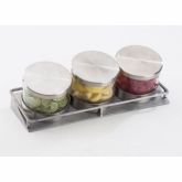 CAL-MIL, Mixology Condiment Display, S/S, 16" x 6" x 2"