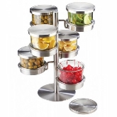 CAL-MIL, 6-Tier Mixology Jar Display Set, Includes (6) 16 oz Jars w/ Hinged Lids, S/S