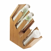 CAL-MIL, 4-Section Lid/Cup Organizer, Bamboo, 19 1/2" H