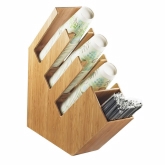 CAL-MIL, 4-Section Lid/Cup & Straw Organizer, Bamboo, 19 1/2" H