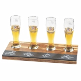 CAL-MIL, Write-On Beer Flight, Crushed Bamboo, (4) Cutouts