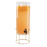 CAL-MIL, Mid-Century Round Beverage Dispenser, 3 gallon, Infusion Chamber