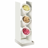 CAL-MIL, 3-Tier Vertical Cylinder Display, Luxe, S/S, 20 1/4" H