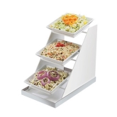 CAL-MIL, 3-Step Bowl Display, Luxe, S/S, 10" x 16 1/4"