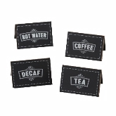 CAL-MIL, Decaf Chalkboard Beverage Tent, 3" x 2" x 2"