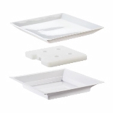 CAL-MIL, Square Cold Plate Set, White, 11" x 11"