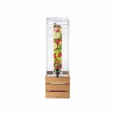 CAL-MIL, Squared Beverage Dispenser, 3 gallon, Wood Base, 8" x 8" x 25 1/2"