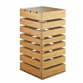 CAL-MIL, Square Display Crate Tower, Bamboo, 18" H