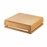 CAL-MIL, Square Crate Riser, 12" x 12" x 4", Bamboo