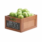 CAL-MIL, Rectangular Chalkboard Crate, 13" W x 11" D x 7" H, Wood, w/Handles