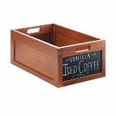 CAL-MIL, Rectangular Chalkboard Crate, 13 3/8" W x 21 1/2" D x 7" H, Wood, w/Handles