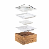 CAL-MIL, Madera Cold Concept Base Only, 12" x 12" x 4 1/2", Wood