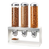 CAL-MIL, Luxe Cereal Dispenser, (3) 4.5 liter Capacity Cylinders, 20 1/2"W x 7 1/4"D x 27"H