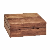 CAL-MIL, Square Crate Riser, 12" x 12" x 4", Mid-Century, Walnut